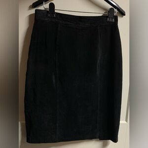 Y2K Timeless Classic Edgy Punk Whimsy Goth Suede Pencil Skirt